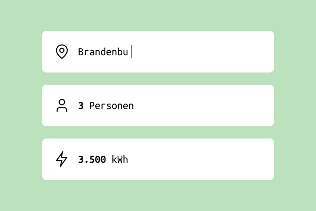 Daten eingeben und Tarif berechnen